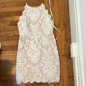 Hello Molly Beige Lace Dress
